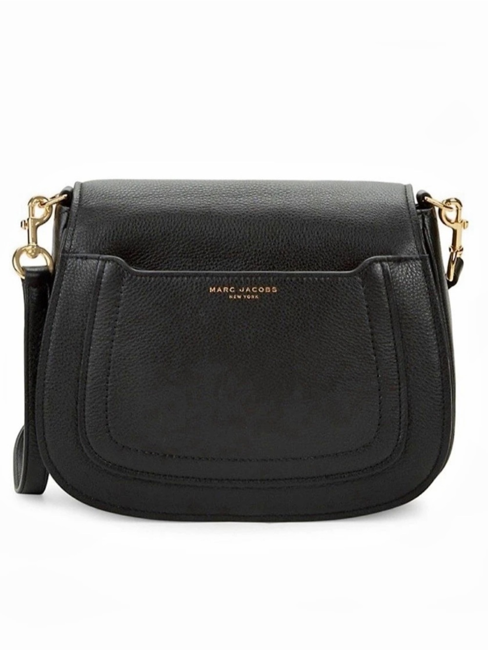 Marc Jacobs The Saddle Bag Black Leather Crossbody Bag